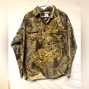 Columbia Shirt Men XL Camouflage Mossy Oak Long Sleeve Button Up Hunting